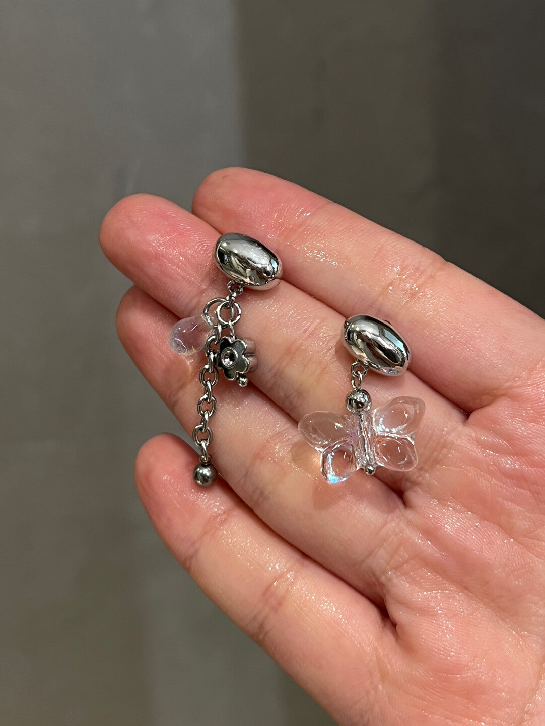 Crystal Butterfly Earrings | Earring | Three Fleas