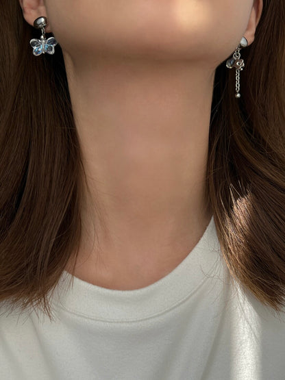 Crystal Butterfly Earrings | Earring | Three Fleas