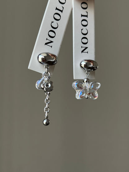 Crystal Butterfly Earrings | Earring | Three Fleas
