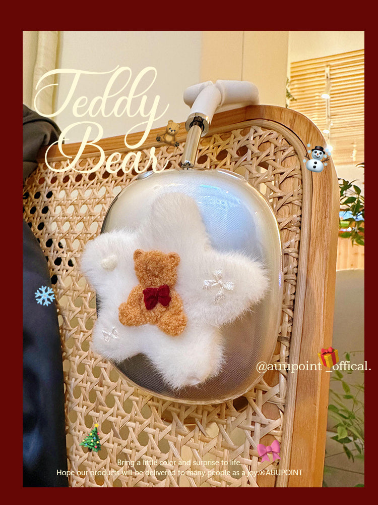 Cute Bear Plush Star AirPods Max Cover