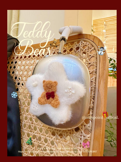 Cute Bear Plush Star AirPods Max Cover