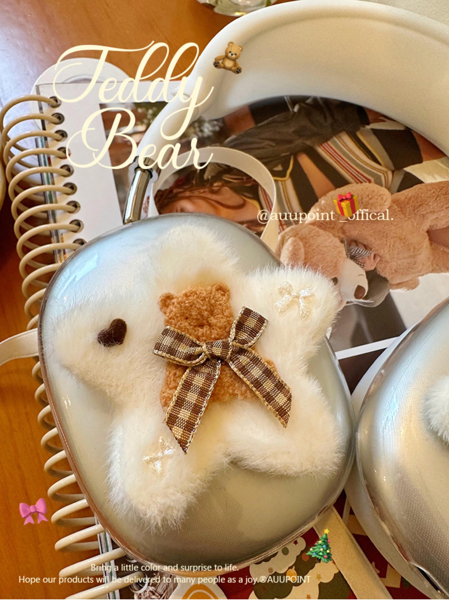 Cute Bear Plush Star AirPods Max Cover