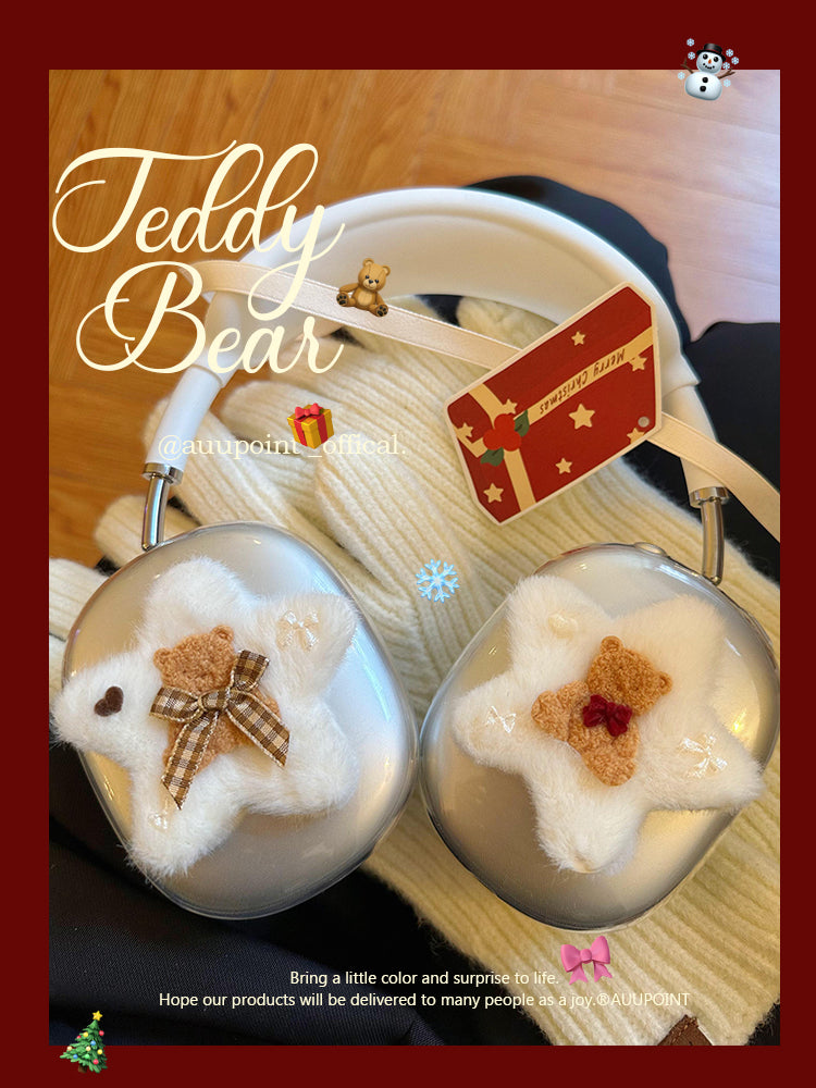 Cute Bear Plush Star AirPods Max Cover