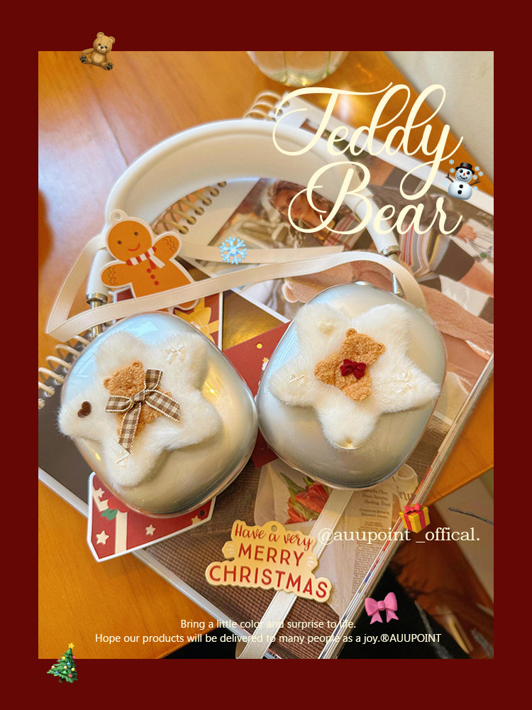 Cute Bear Plush Star AirPods Max Cover