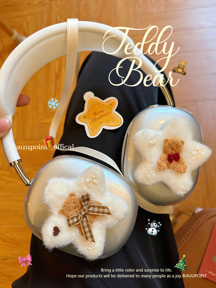 Cute Bear Plush Star AirPods Max Cover
