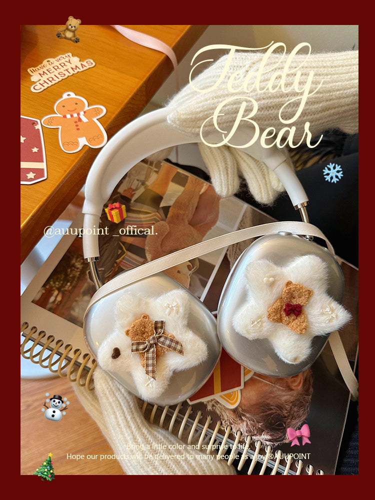 Cute Bear Plush Star AirPods Max Cover