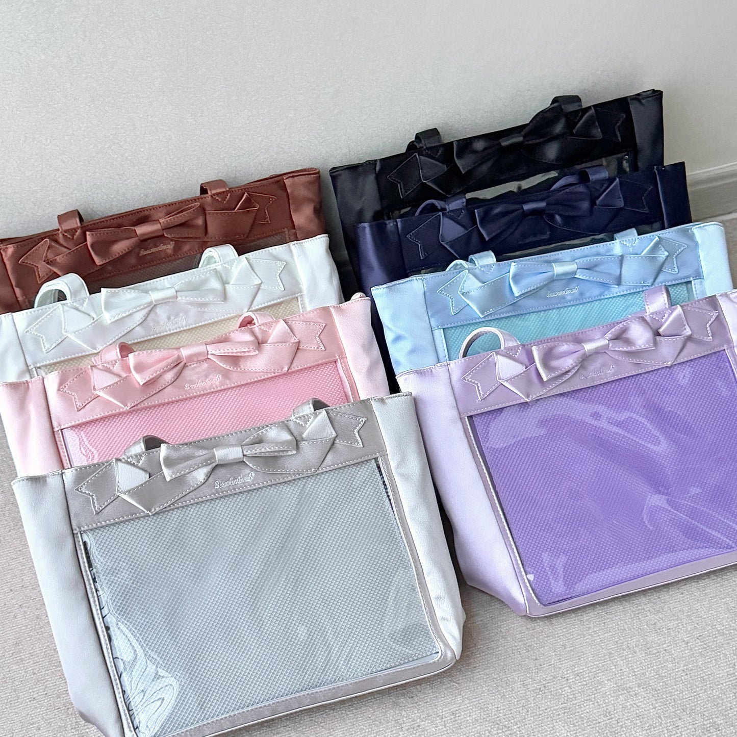 Cute Bow Satin Large-Capacity Tote Ita Bag