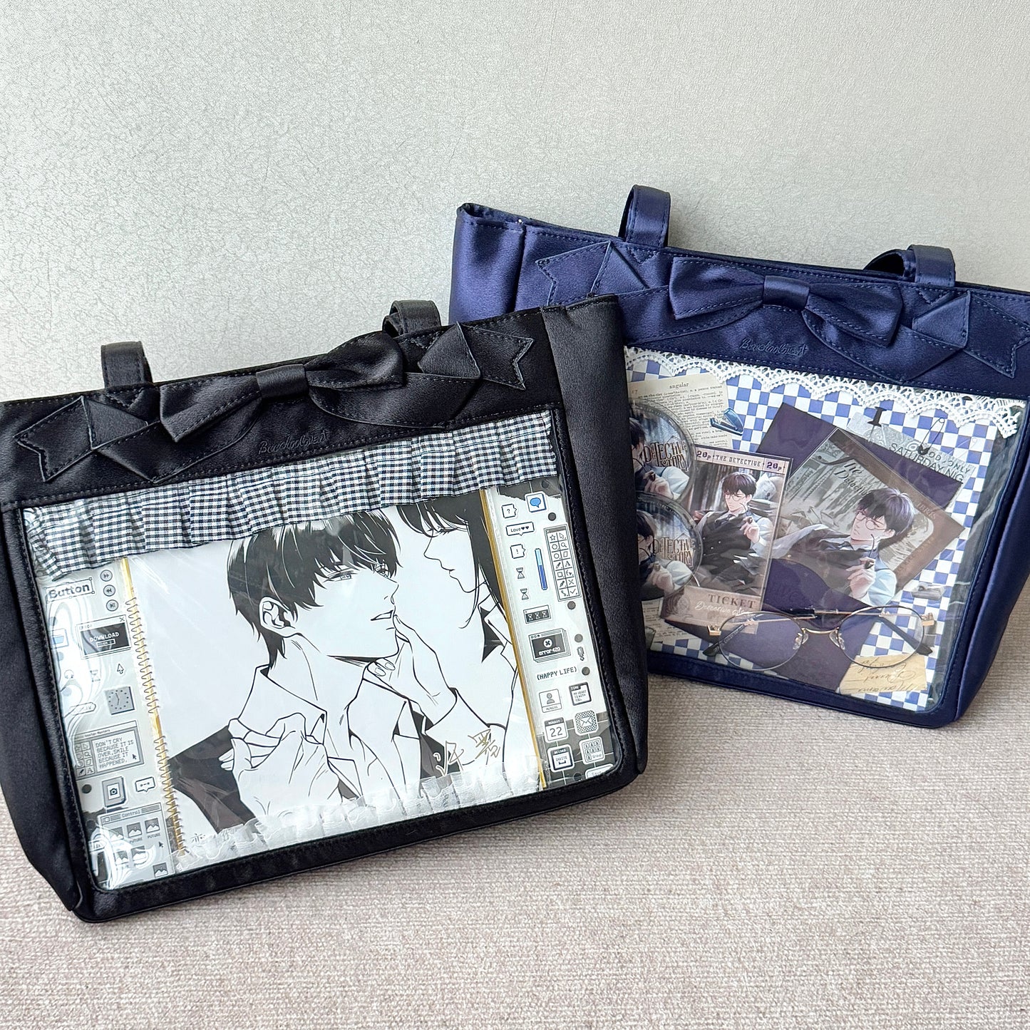 Cute Bow Satin Large-Capacity Tote Ita Bag