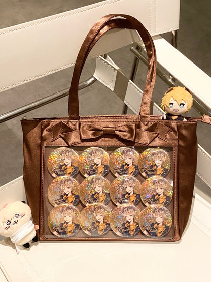 Cute Bow Satin Large-Capacity Tote Ita Bag
