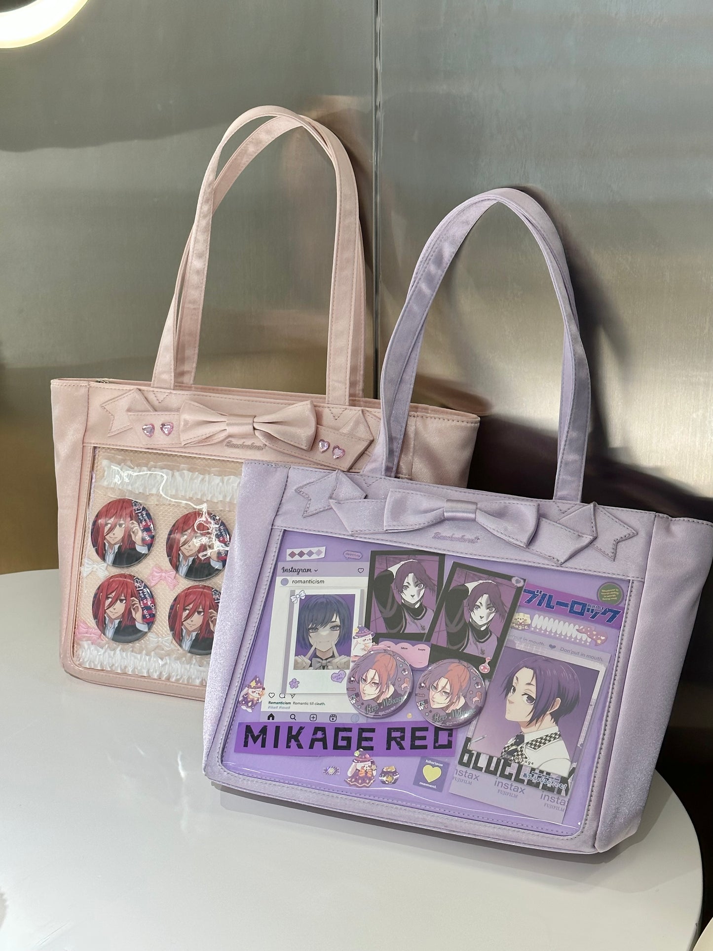 Cute Bow Satin Large-Capacity Tote Ita Bag