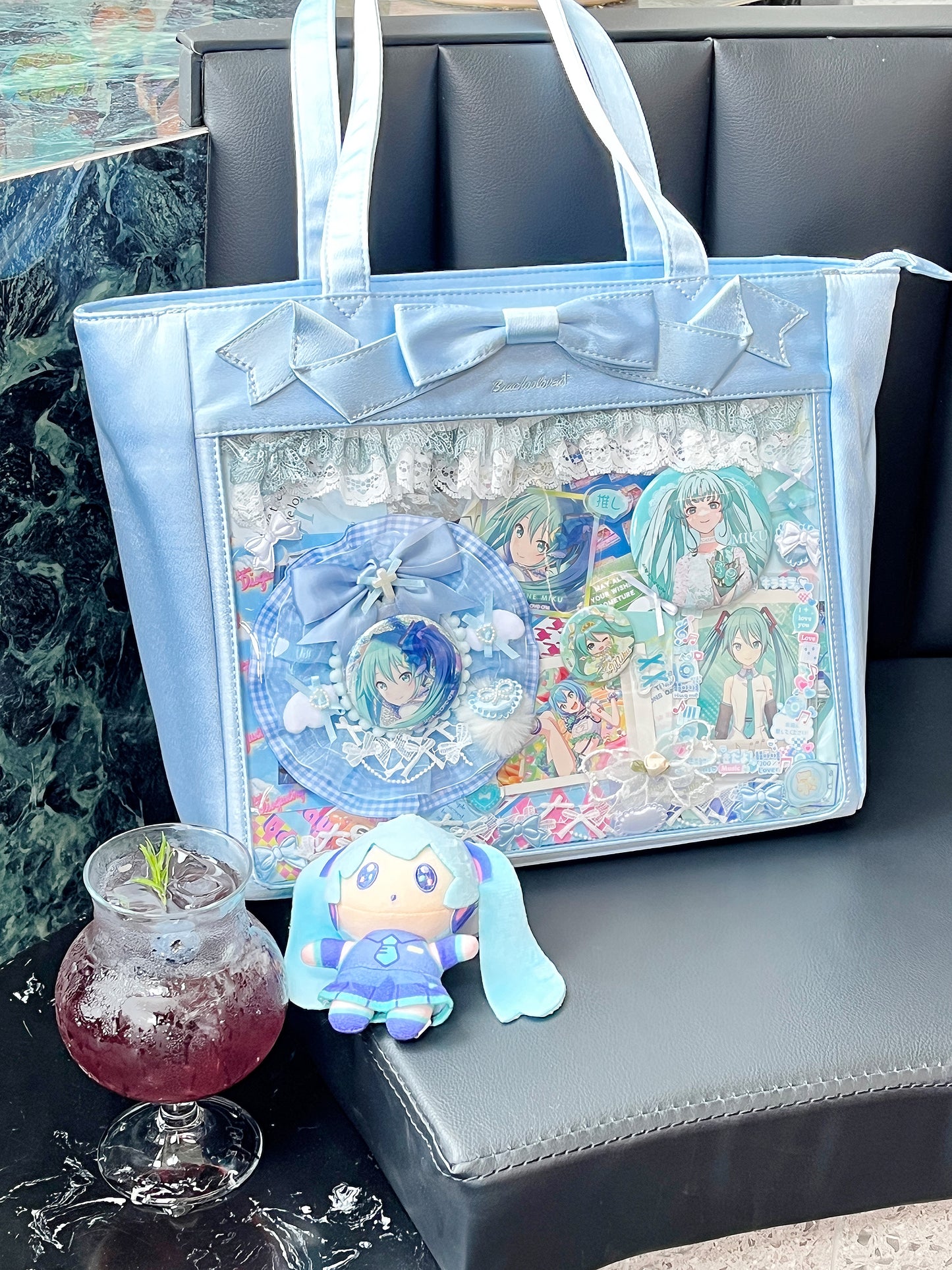 Cute Bow Satin Large-Capacity Tote Ita Bag