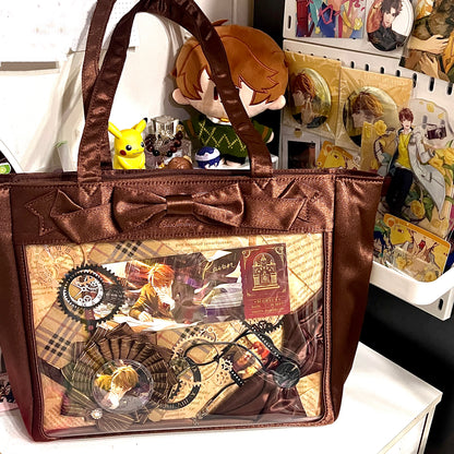Cute Bow Satin Large-Capacity Tote Ita Bag