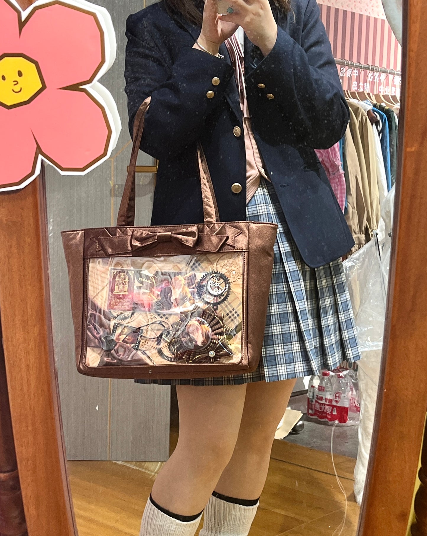 Cute Bow Satin Large-Capacity Tote Ita Bag