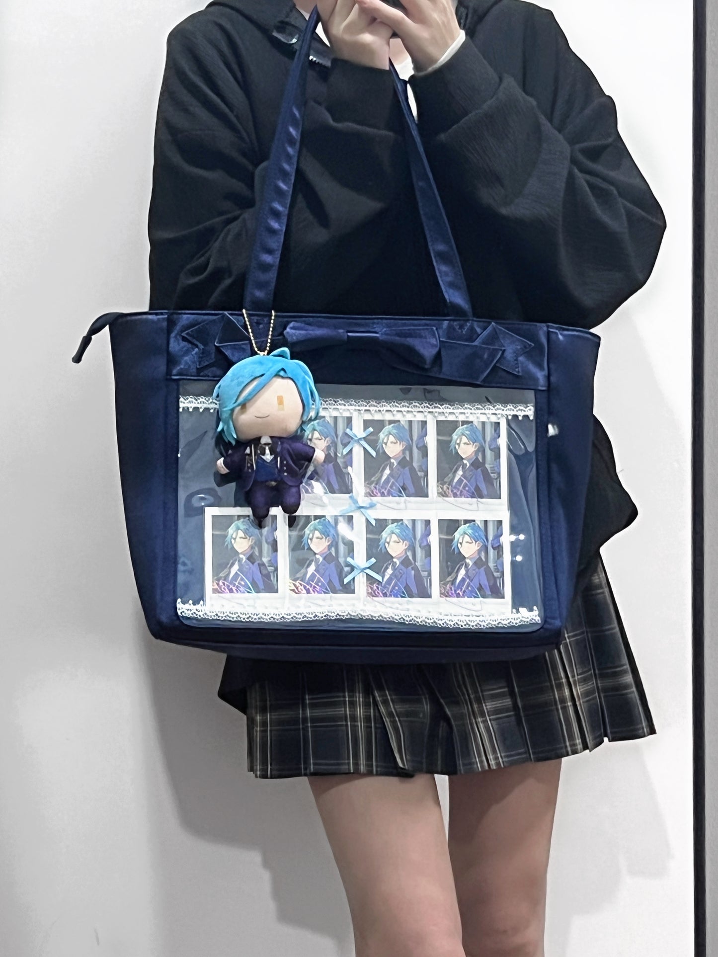 Cute Bow Satin Large-Capacity Tote Ita Bag