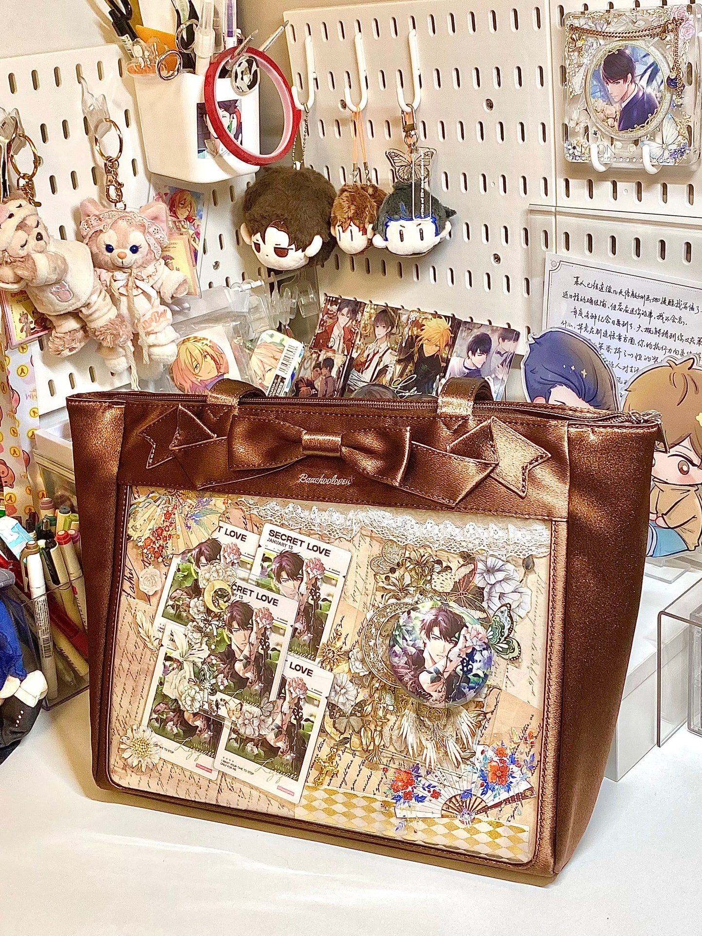 Cute Bow Satin Large-Capacity Tote Ita Bag