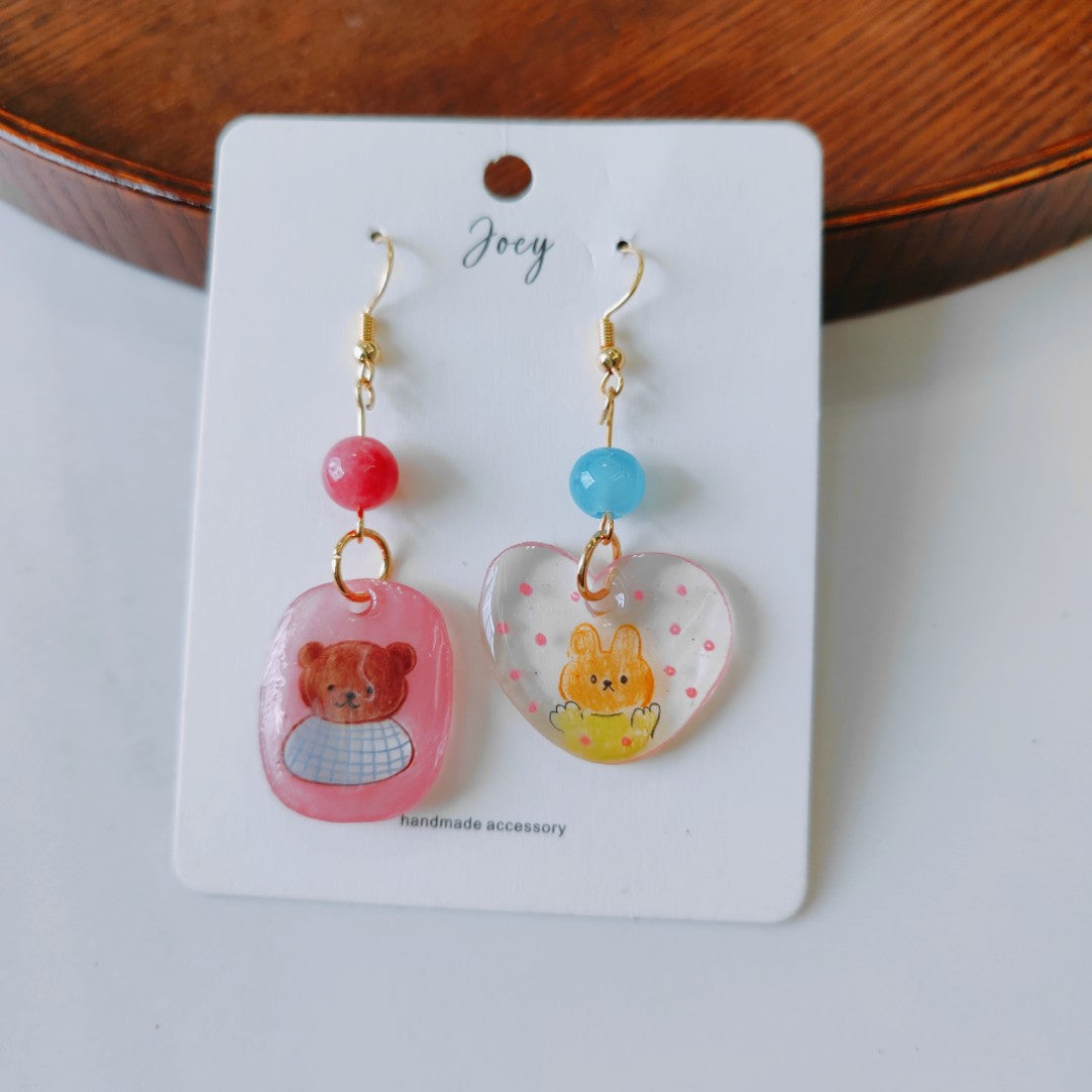 Cute Cartoon Handmade Shrink Plastic Earrings