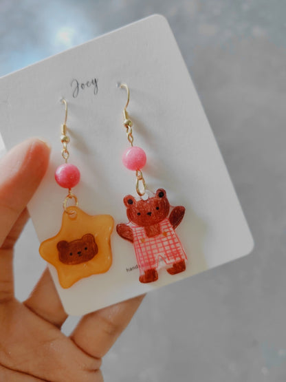 Cute Cartoon Handmade Shrink Plastic Earrings
