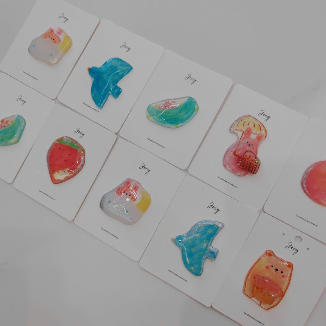 Cute Cartoon Shrink Plastic Brooch