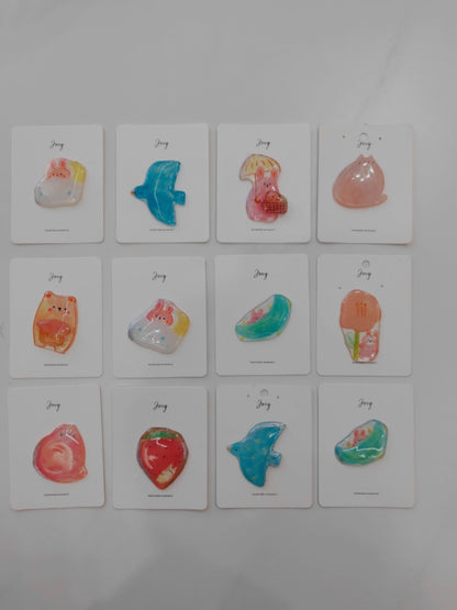 Cute Cartoon Shrink Plastic Brooch