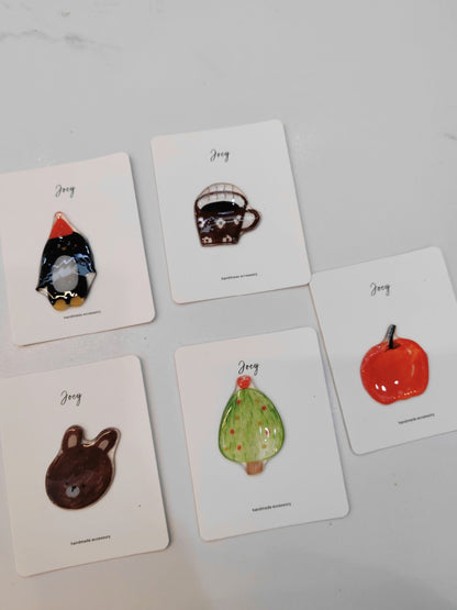 Cute Cartoon Shrink Plastic Brooch