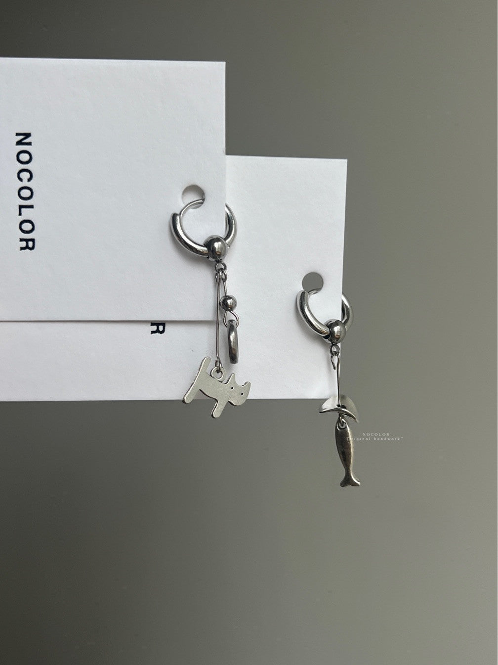 Cute Cat Asymmetric Earrings