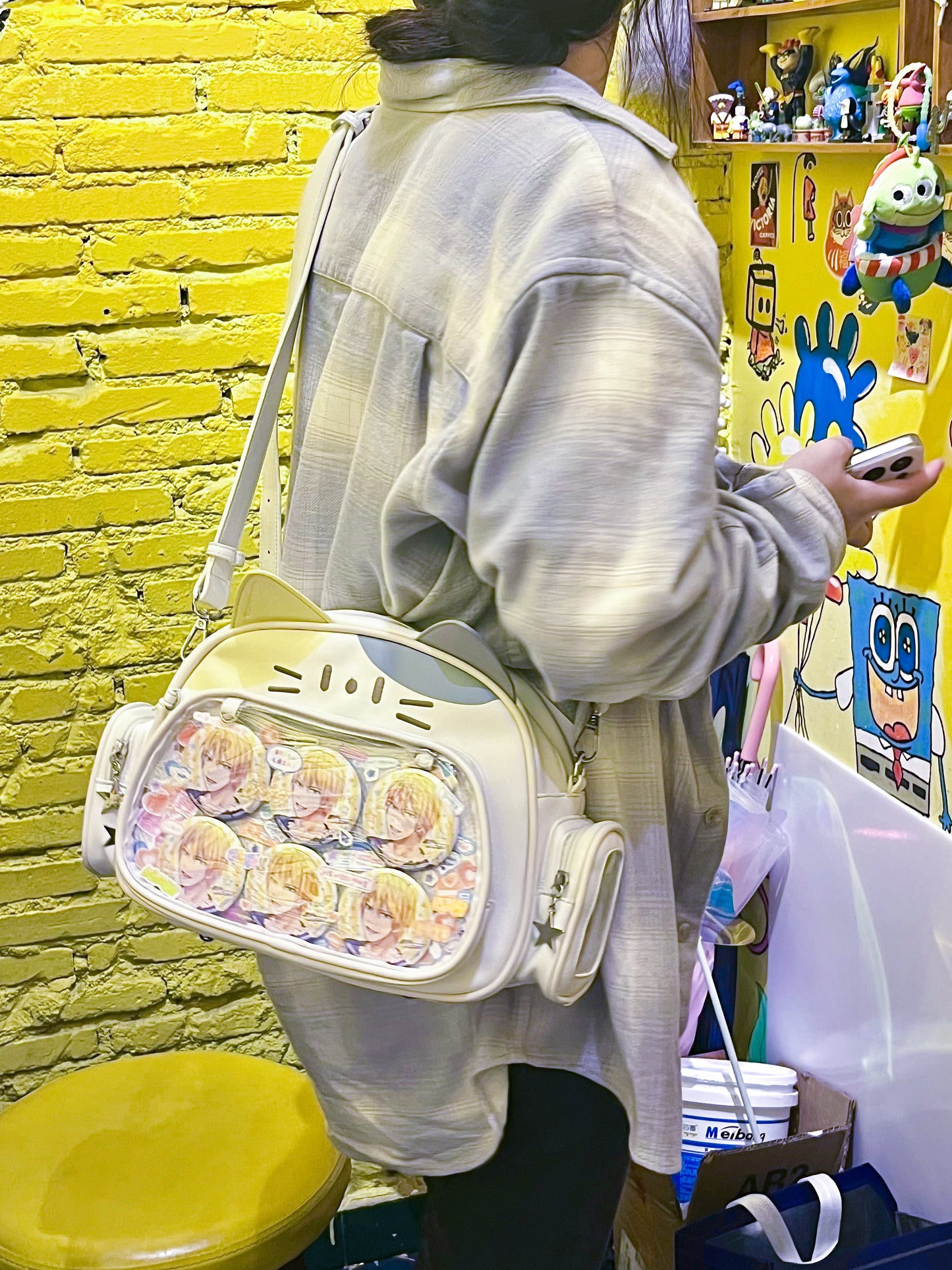 Cute Cat Ita Crossbody Bag