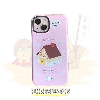 Cute Duck Bear Car Printed Phone Case