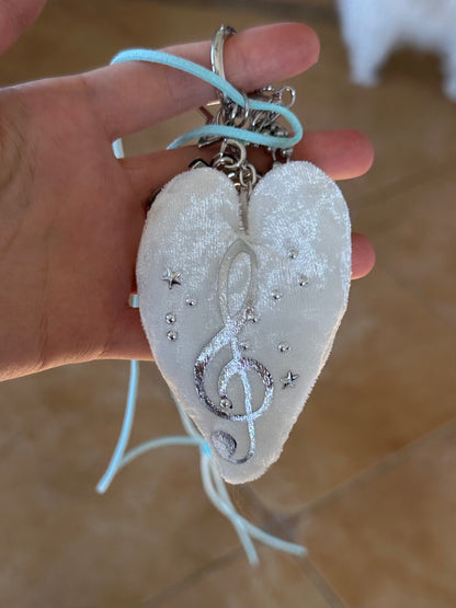 Cute Heart Music Note Apple Album Charm