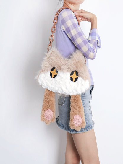Cute Hiding Face Kitten Shoulder Bag