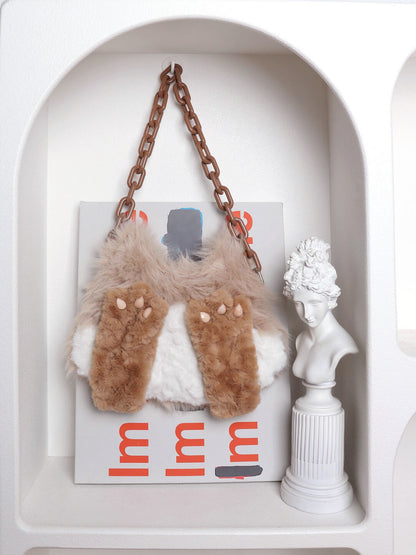 Cute Hiding Face Kitten Shoulder Bag