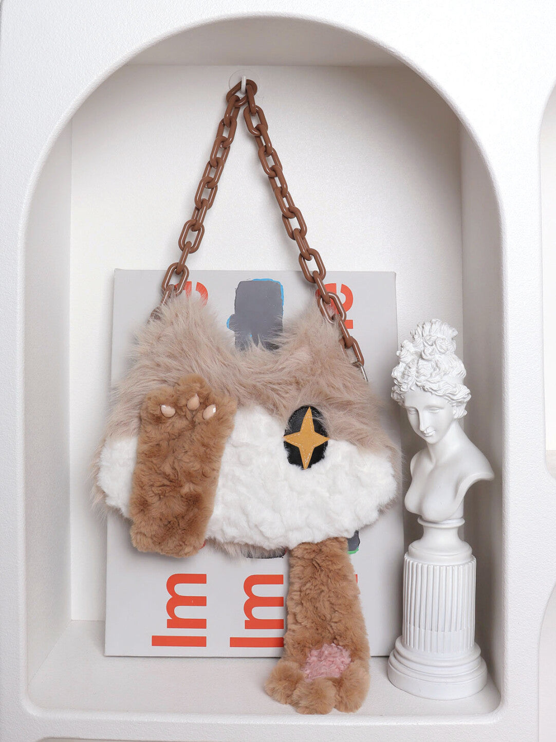 Cute Hiding Face Kitten Shoulder Bag