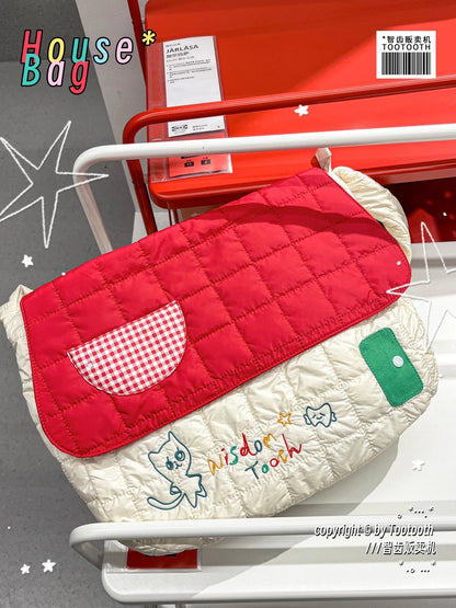 Cute House-Shaped Cloud Crossbody Bag