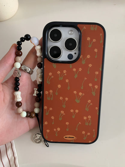 Cute Little Flower Printed Phone Case with Stand