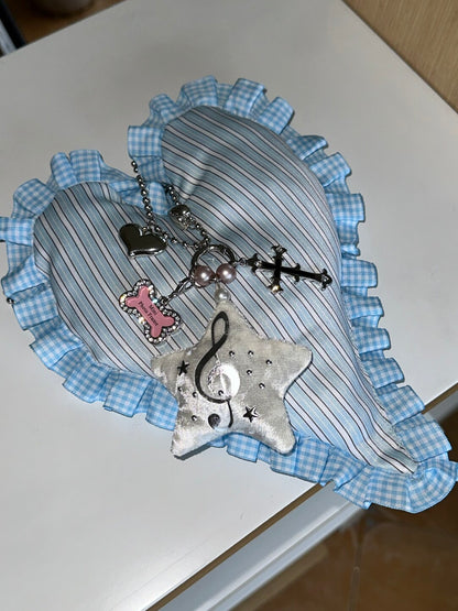 Cute Star Music Note Cross Necklace
