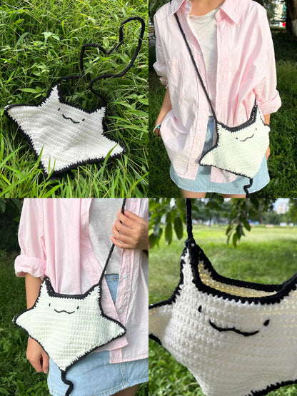 Cute Stingray Crochet Crossbody Bag