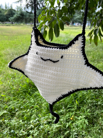 Cute Stingray Crochet Crossbody Bag
