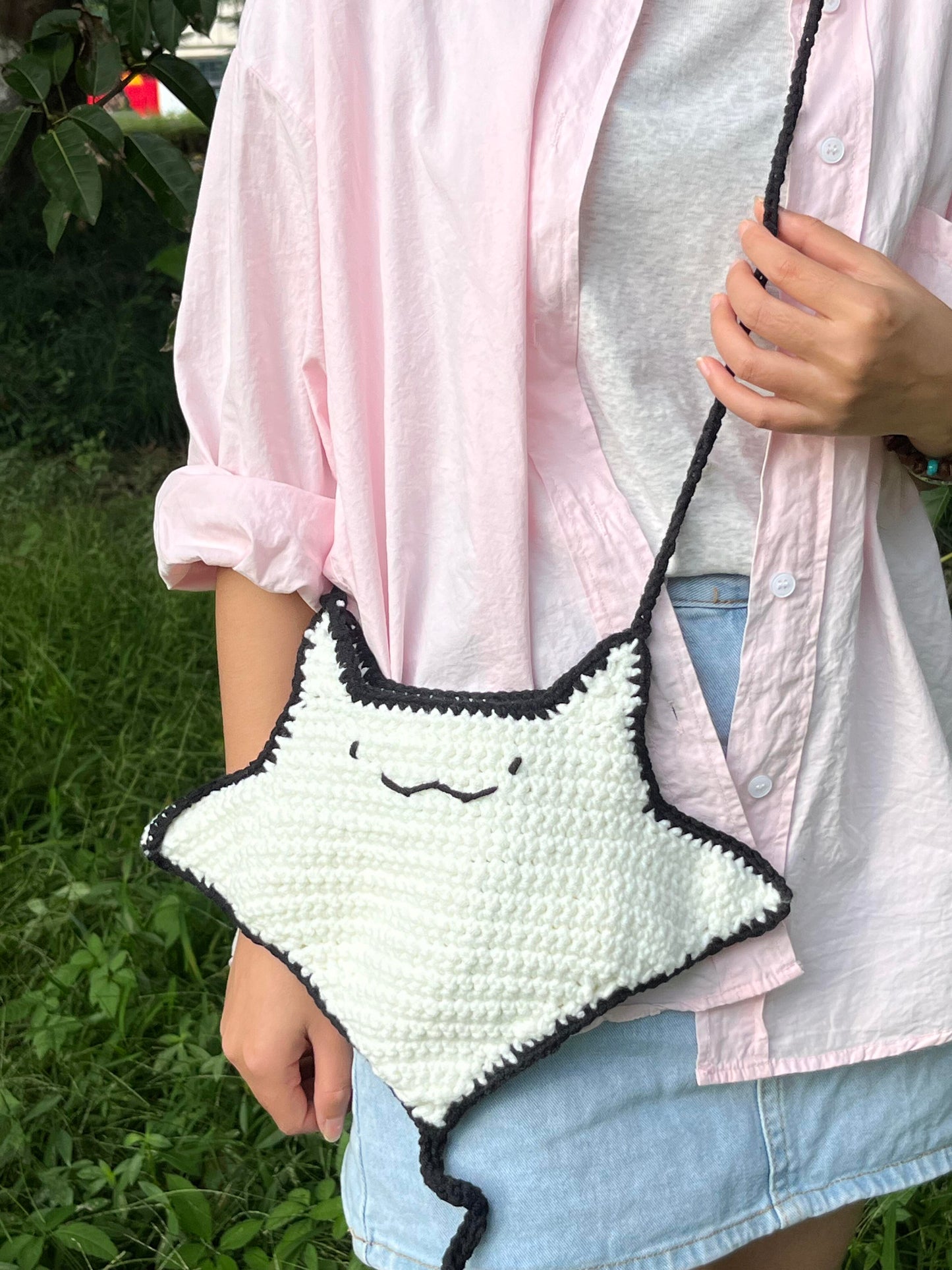 Cute Stingray Crochet Crossbody Bag