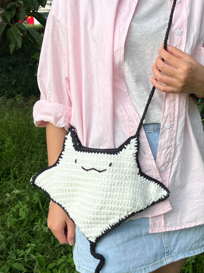 Cute Stingray Crochet Crossbody Bag