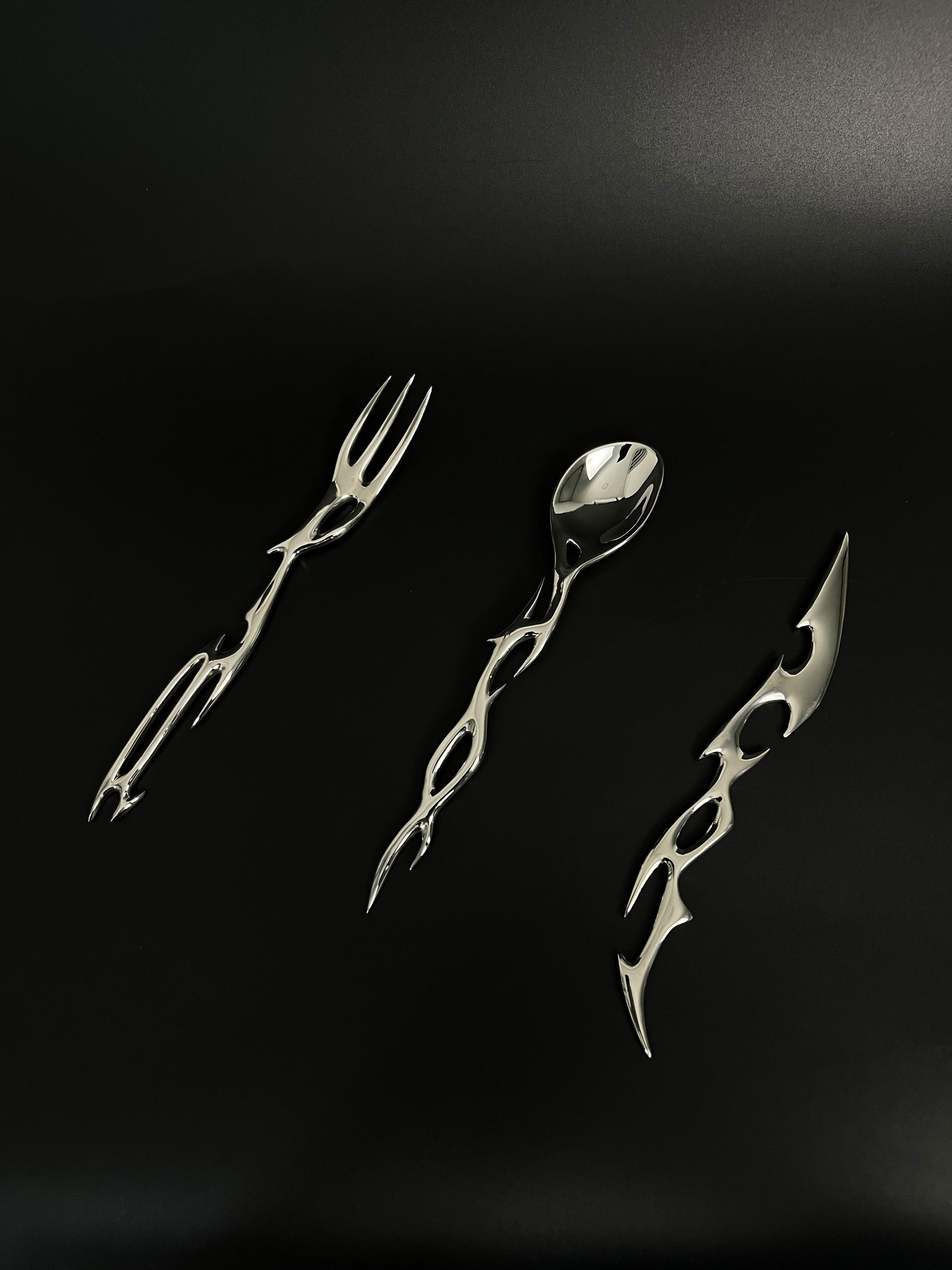 Cyber Rune Futuristic Design Cutlery