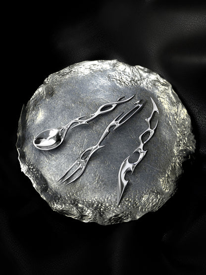 Cyber Rune Futuristic Design Cutlery