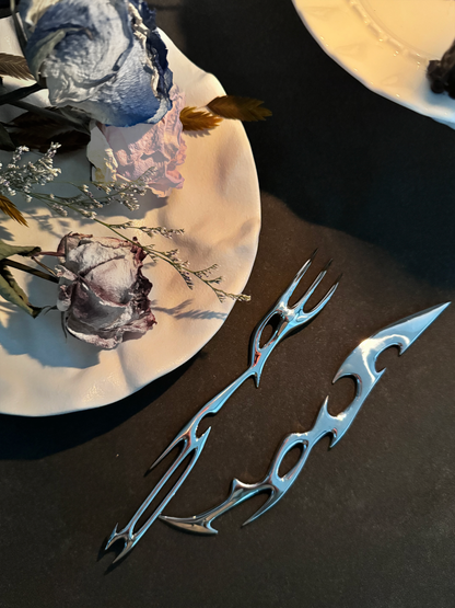 Cyber Rune Futuristic Design Cutlery
