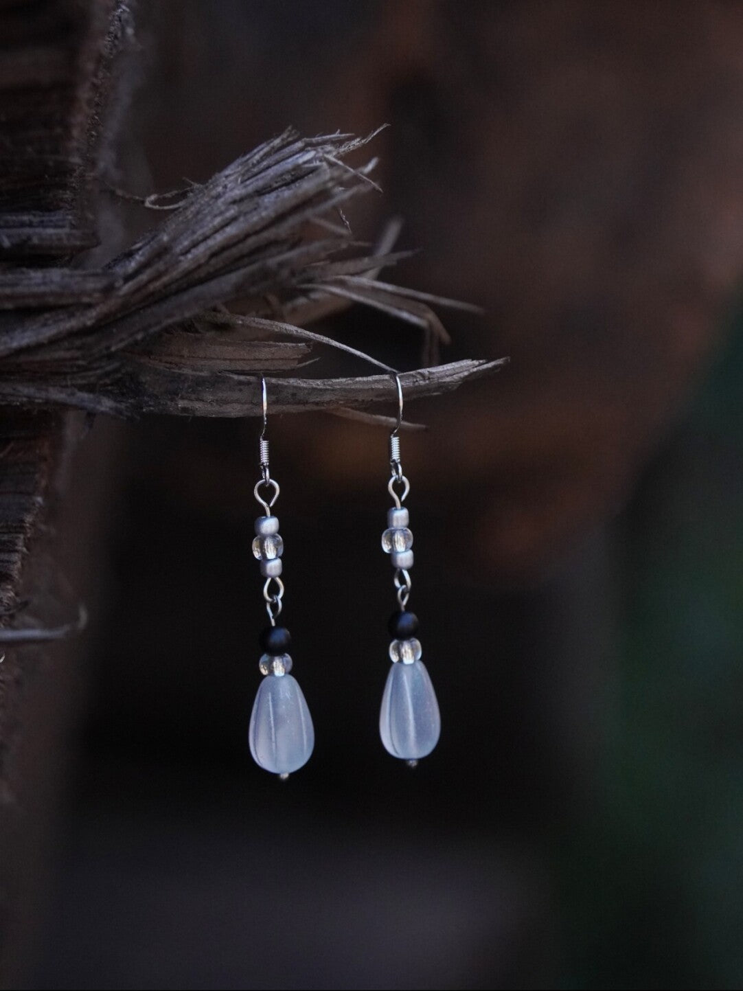 「Chinoiserie」 Gemstone Cool Matte Earrings