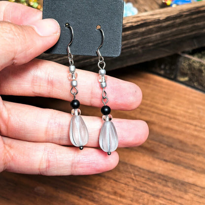 「Chinoiserie」 Gemstone Cool Matte Earrings