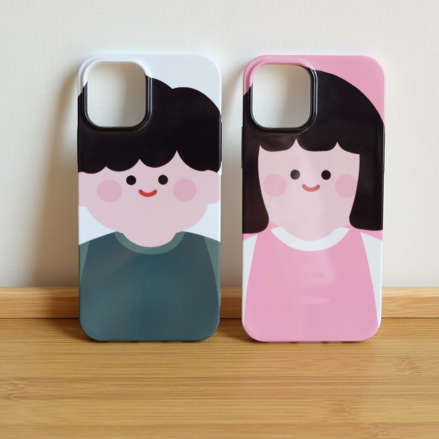 Simple smile couple phone case | phone accessories | Three Fleas