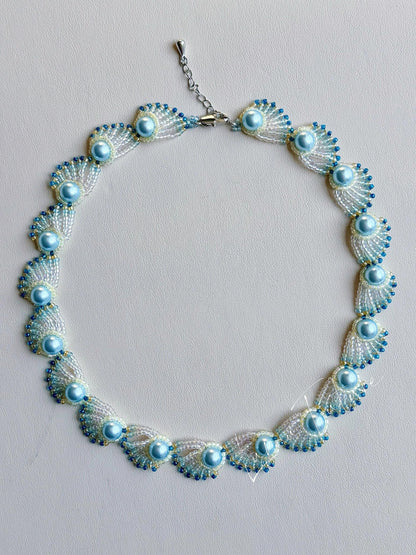 Peacock Beaded Necklace