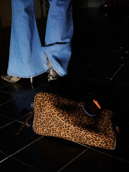 Leopard Print Casual Shoulder Bag