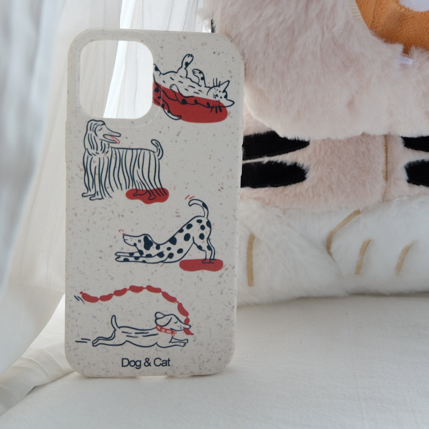 Cat and Dog degradable phone case