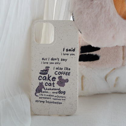 Coffee Cat and Cake degradable phone case