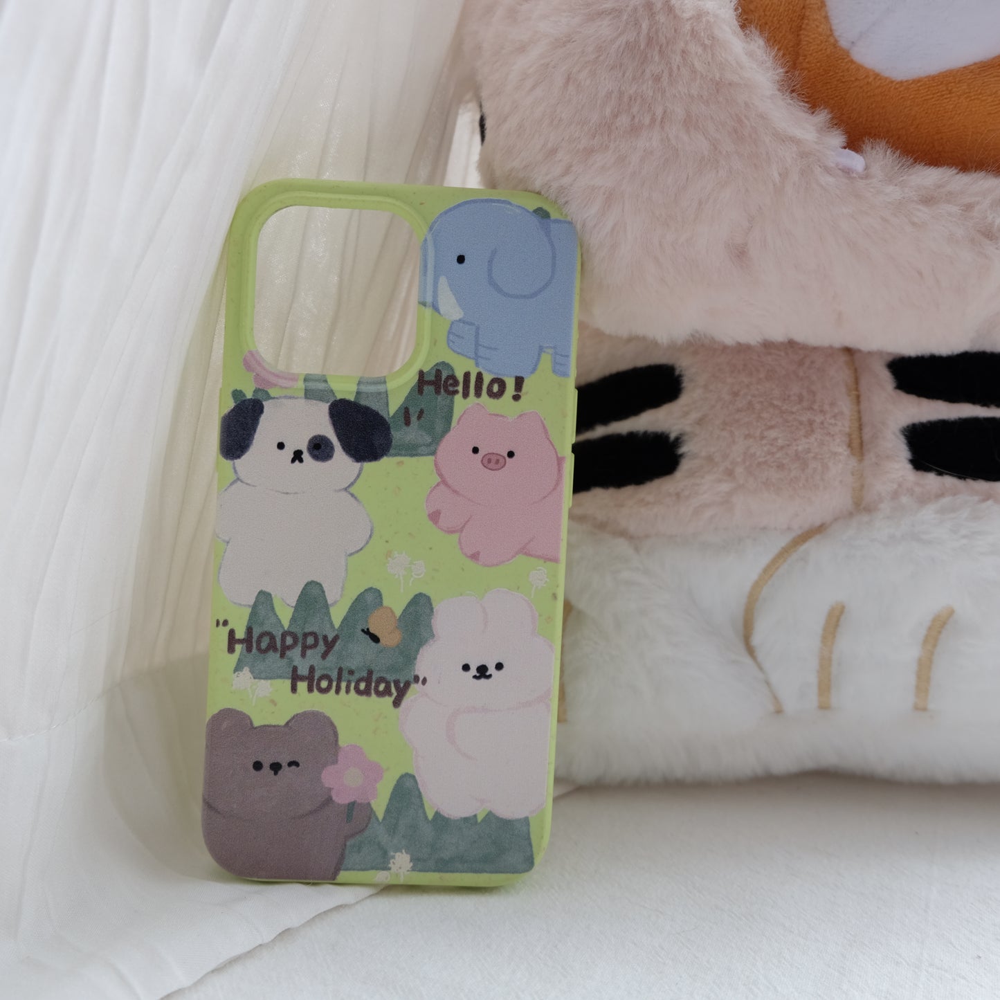 Happy holiday my friends degradable phone case