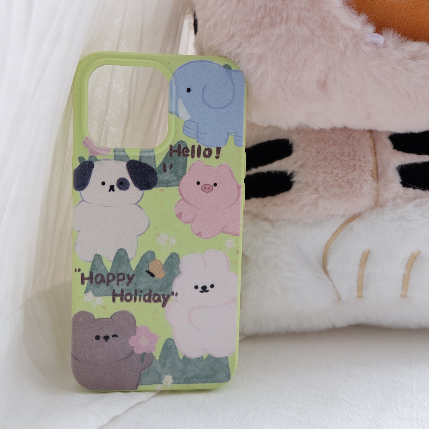 Happy holiday my friends degradable phone case
